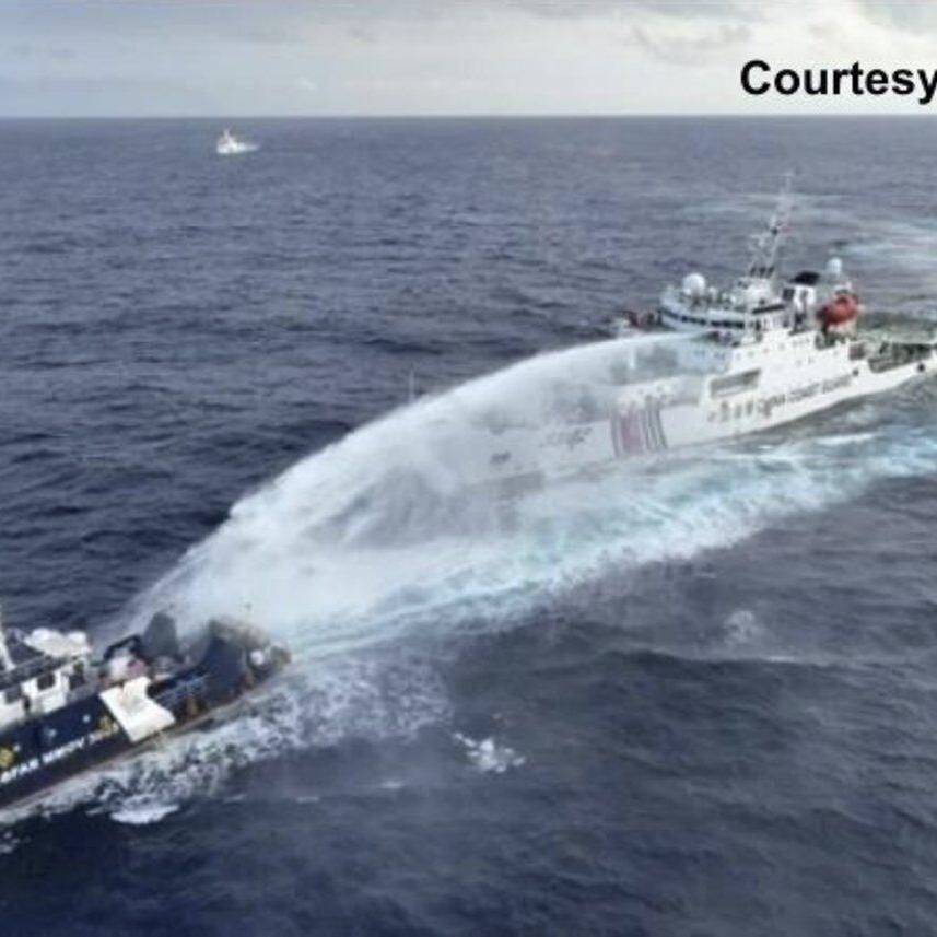 Philippines says China's coast guard fired water cannons and sideswiped its patrol vessel